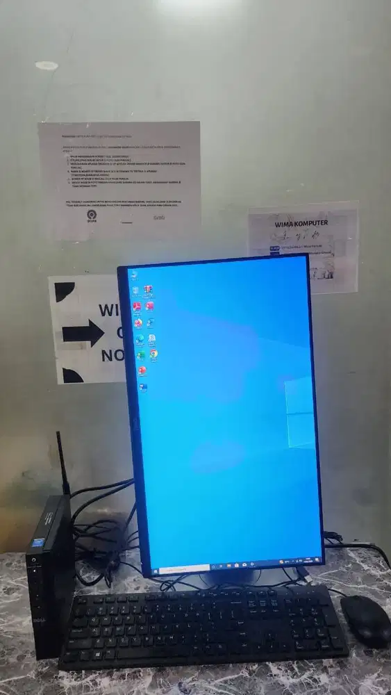 pc dell mini core i7 i5 i3 g4 mon dell24inc keymous wifi 65 watt hemat