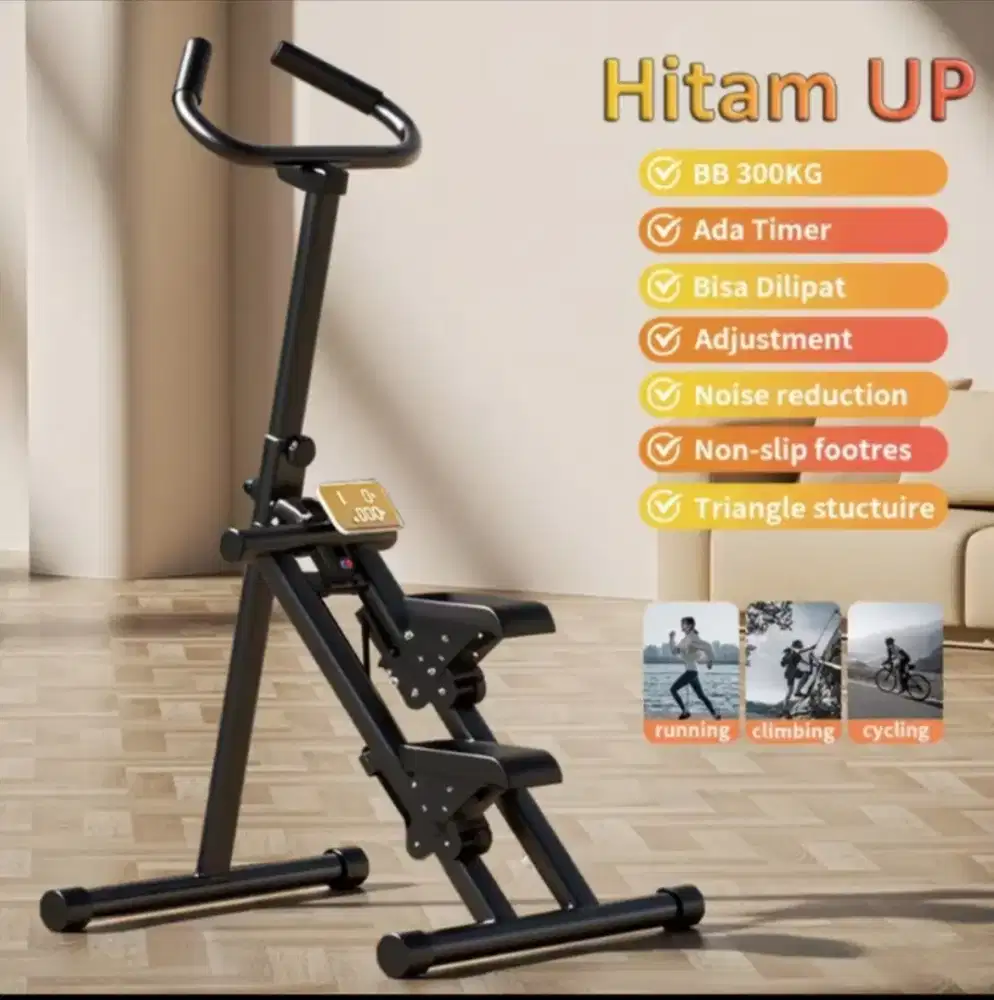 Mesin Panjat Steper Panjat Tangga Pendaki Kardio Lipat