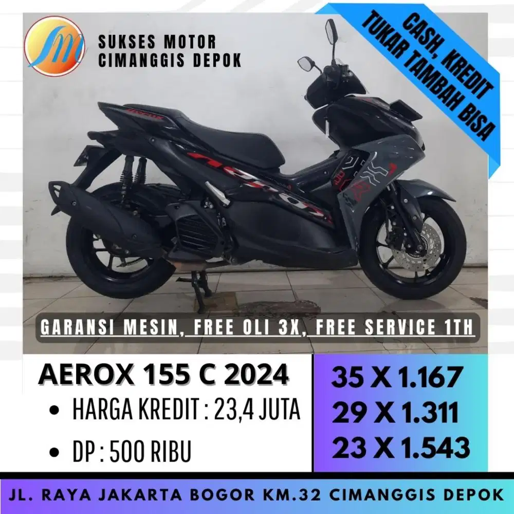 YAMAHA NEW AEROX 155 C 2024 PAJAK HIDUP SIAP PAKAI UNIT ISTIMEWA