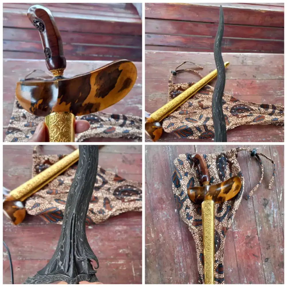 Keris luk 5 pandowo cinarito tangguh mataram