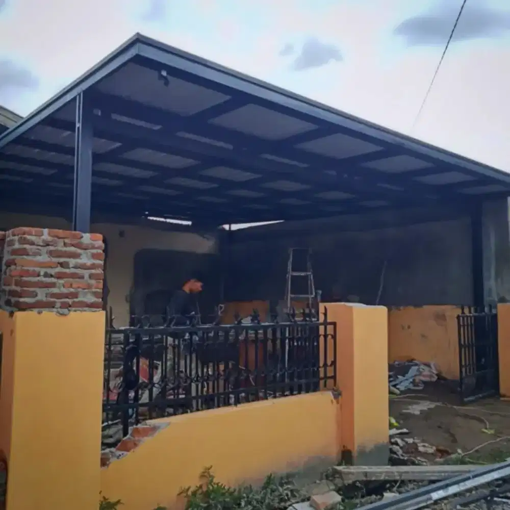 Kanopi sepandek rangka hollow 30x90