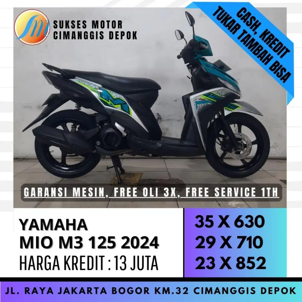 YAMAHA MIO M3 2024 GRESS RASA BARU CASH KREDIT KARTU KREDIT