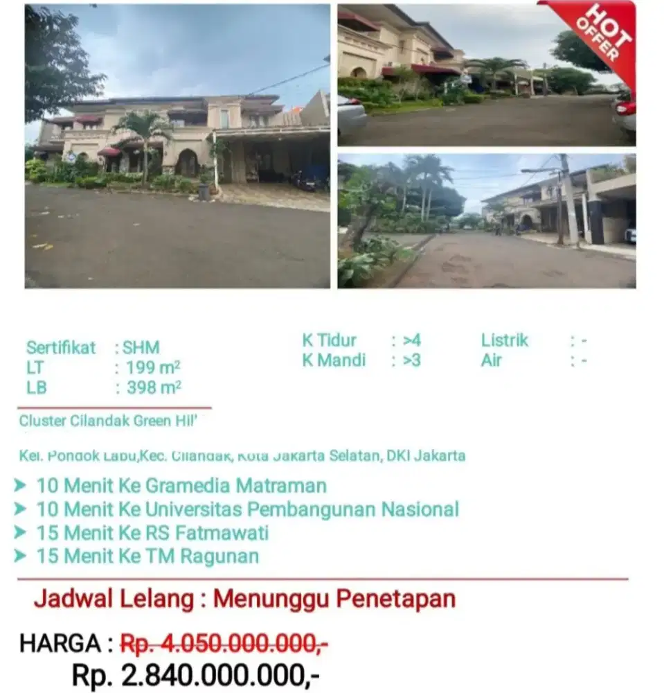 Dijual Rumah Cilandak Green Hills