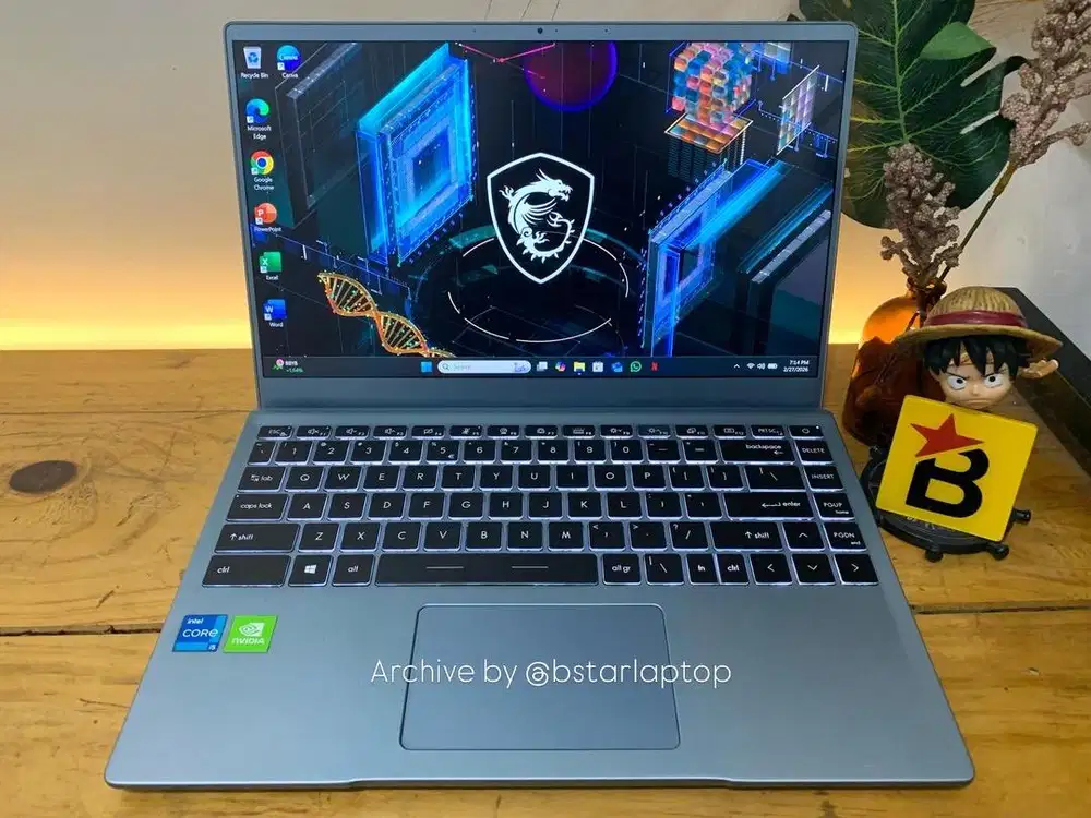 Laptop Desain MSI Modern 14 Core i5 Gen11 RAM 8 Dual VGA Nvidia MX450