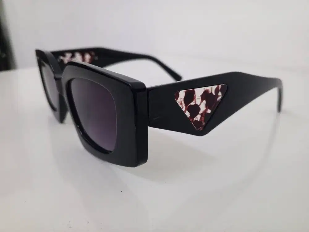Kacamata Fashion Wanita Vintage Retro Model PRADA UV Protection