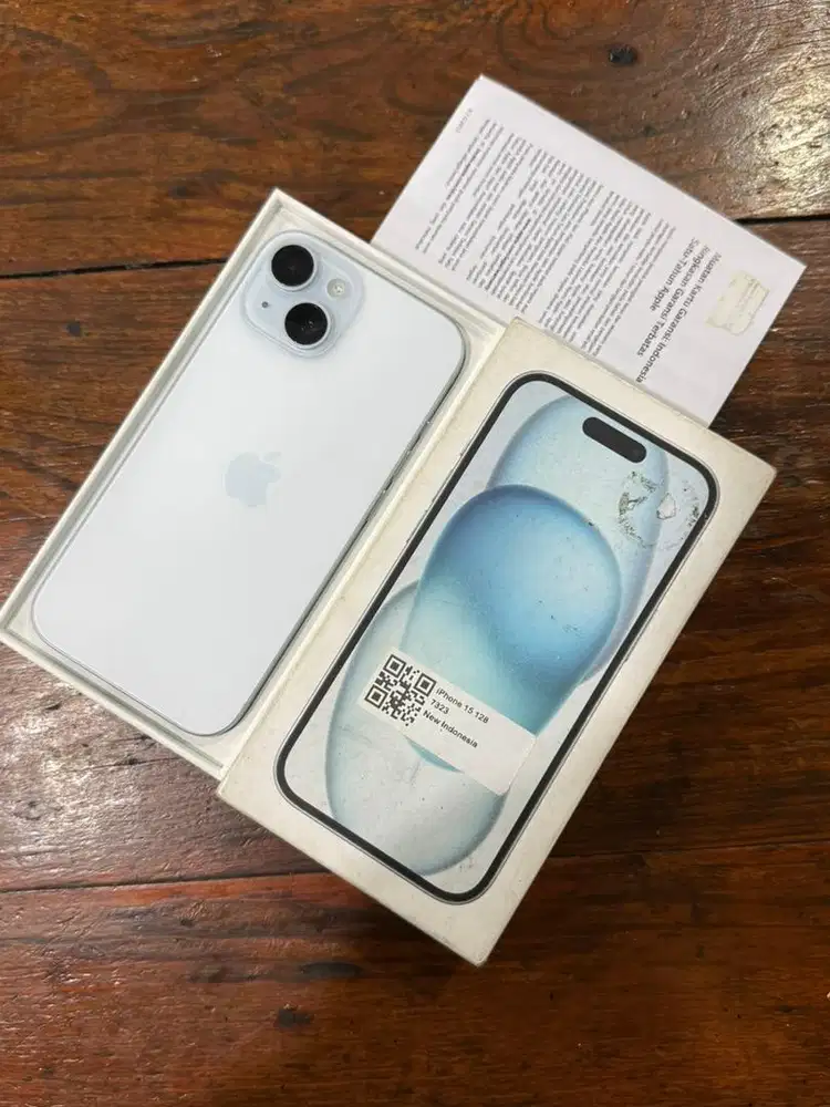 iphone 15 128gb resmi ibox warna blue fullset mulus