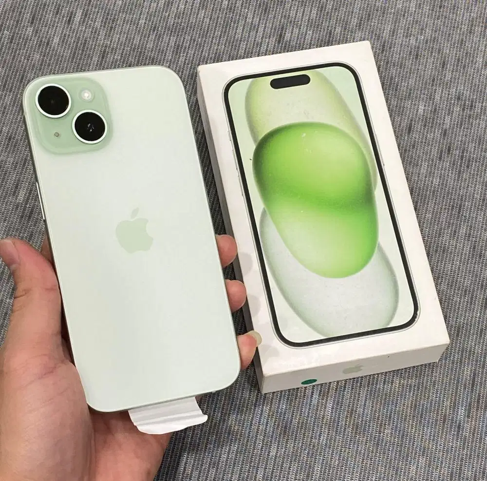iPhone 15 128GB Green Resmi iBox mulus