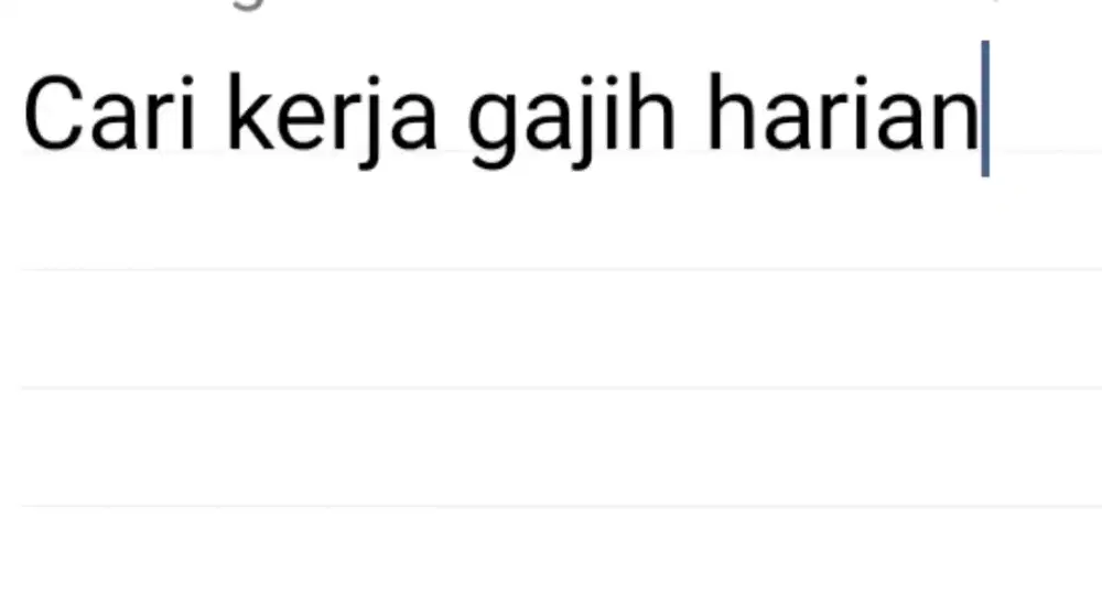 saya cari kerjaan harian