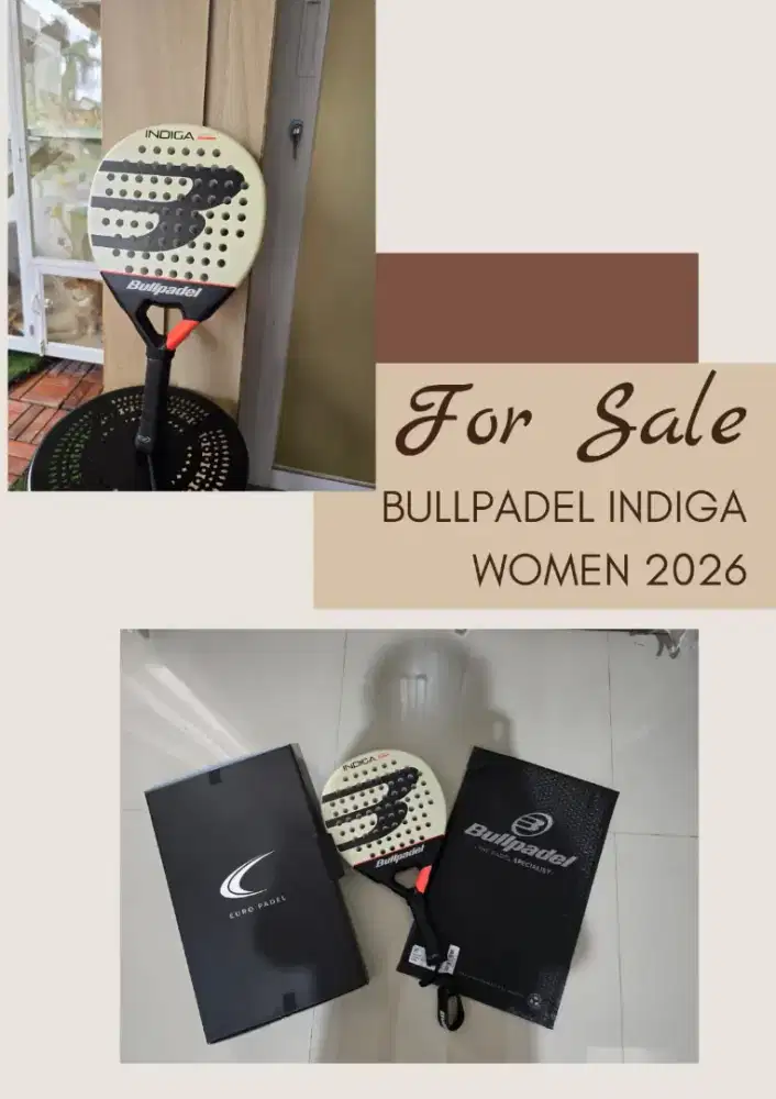WTS Raket Padel Bullpadel Indiga Women 2026 Mulus, Like New !!