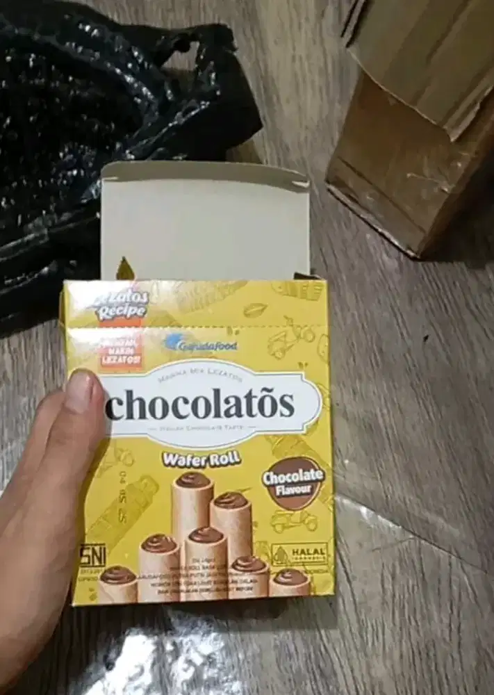 Chocolatos Wafer Roll 32pcs, Baru Gratis