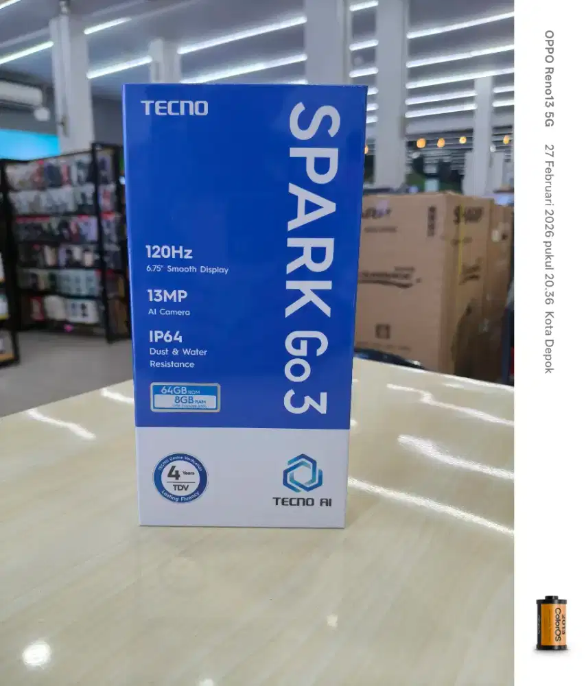 Tecno Spark Go 3 4GB/64GB Garansi Resmi