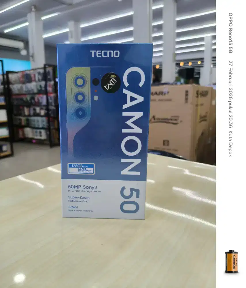 Tecno Camon 50 8GB/128GB Garansi Resmi