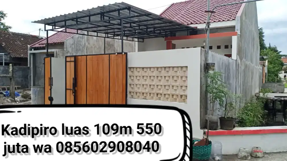 Rumah baru ready Kadipiro siap pakai luas 109m
