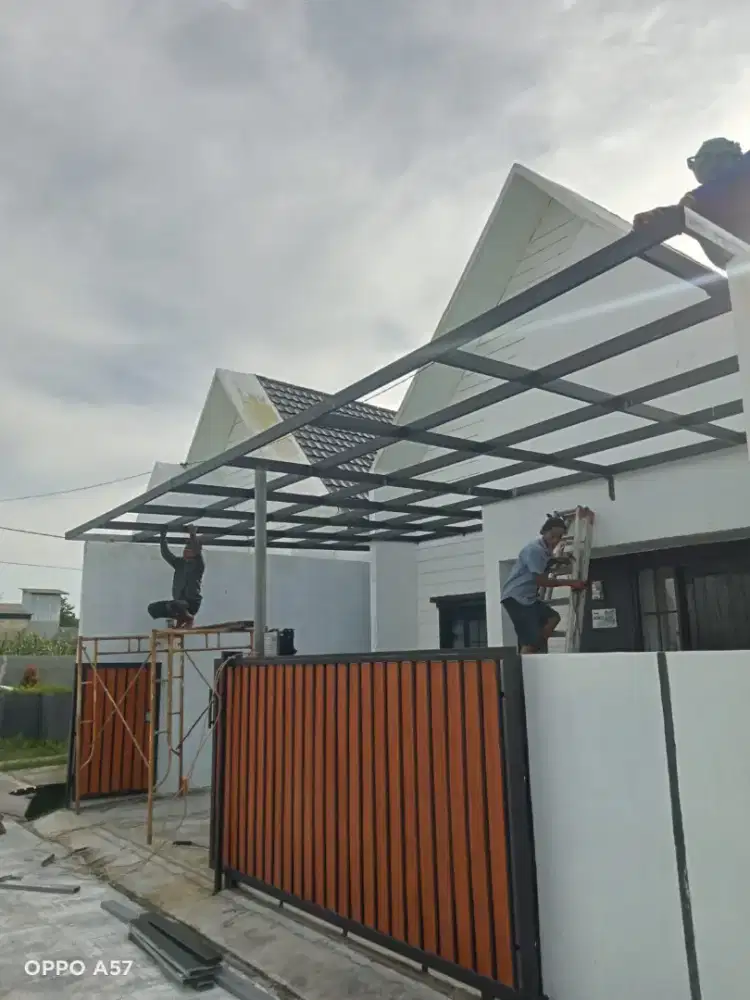 Kanopi atap seng sepandek