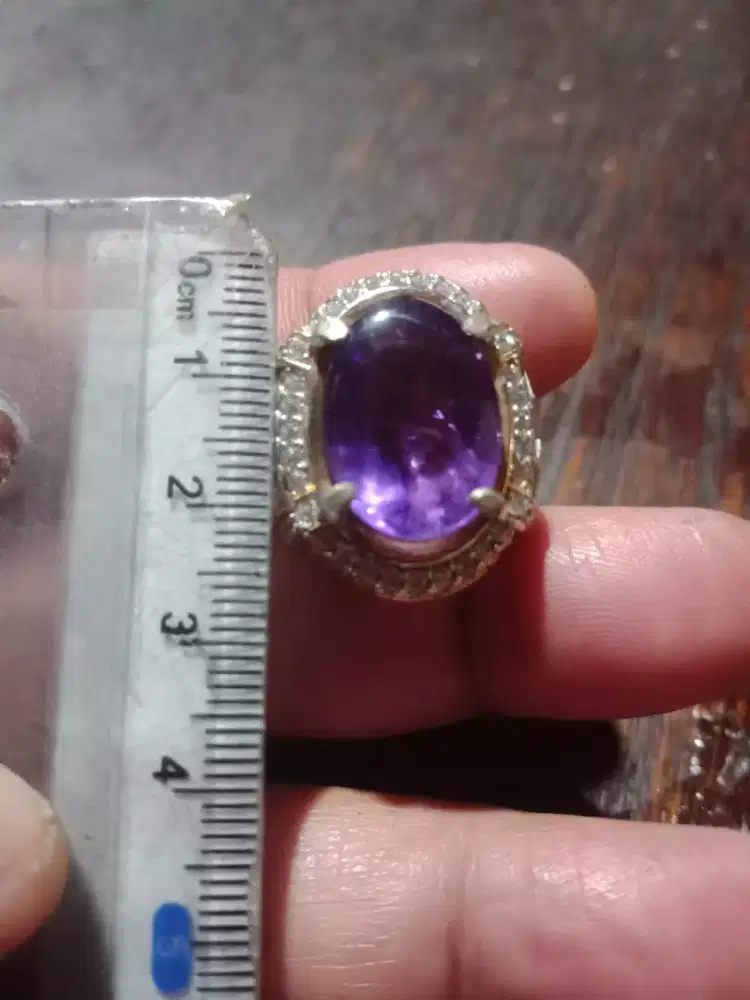 Cincin kecubung pangkalan Bun perak