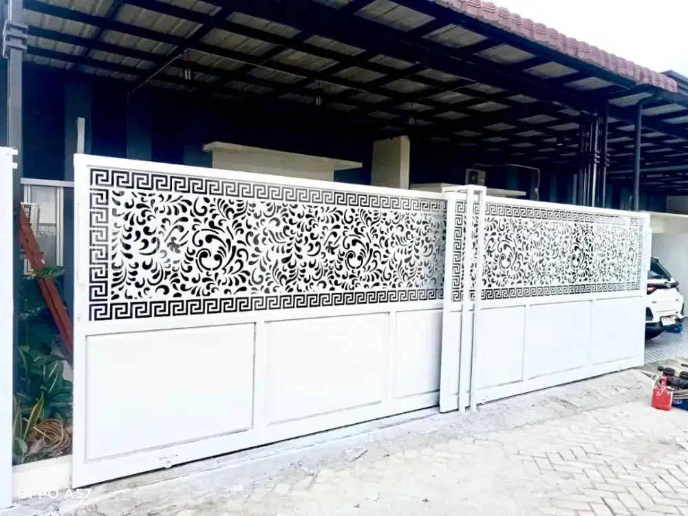 Pintu gerbang, pagar ,kanopi plat cating laser