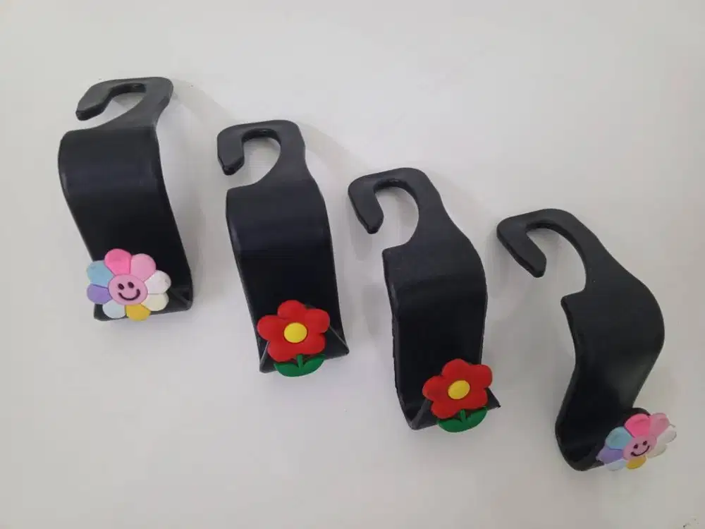 Car Hook Hanger Gantungan Kait Jok Mobil Universal Flower Series 4 Pcs