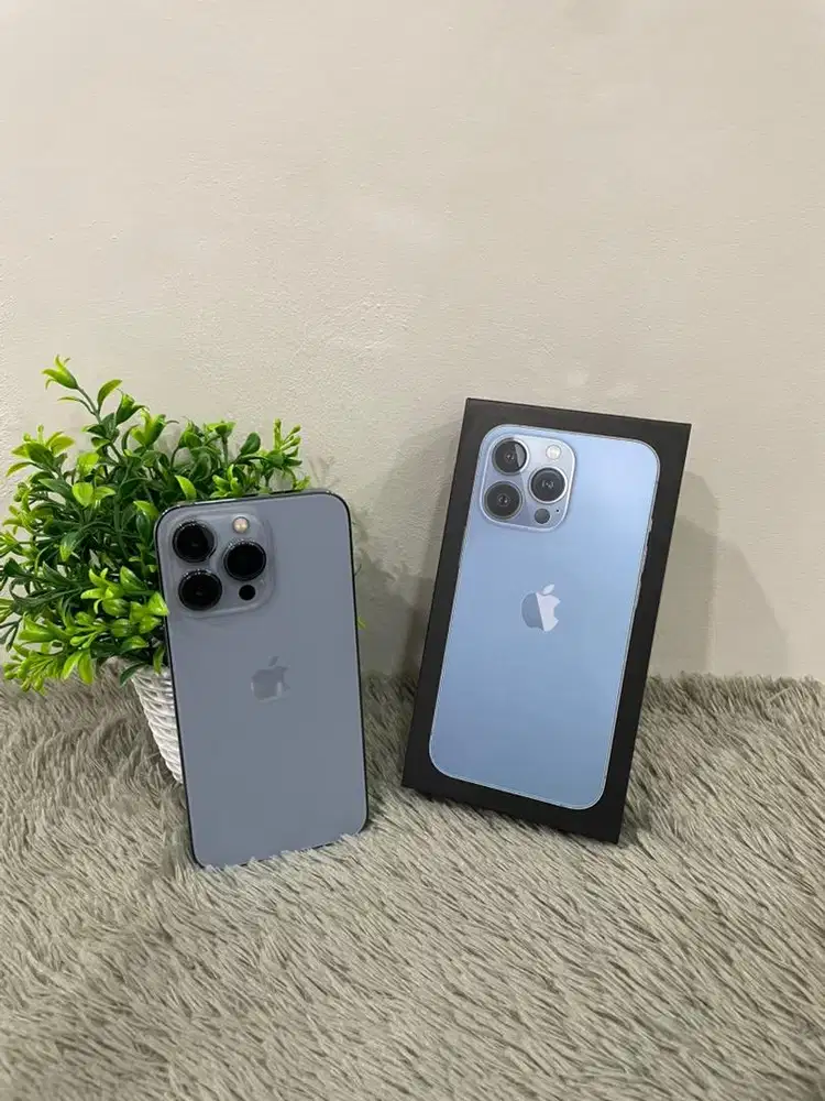 IPhone 13 Pro 256GB Sierra Blue mulus Fullset BH 100% Sinyal Permanent