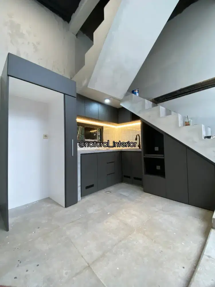 Kitchenset with Pull-out spice rack cabinet