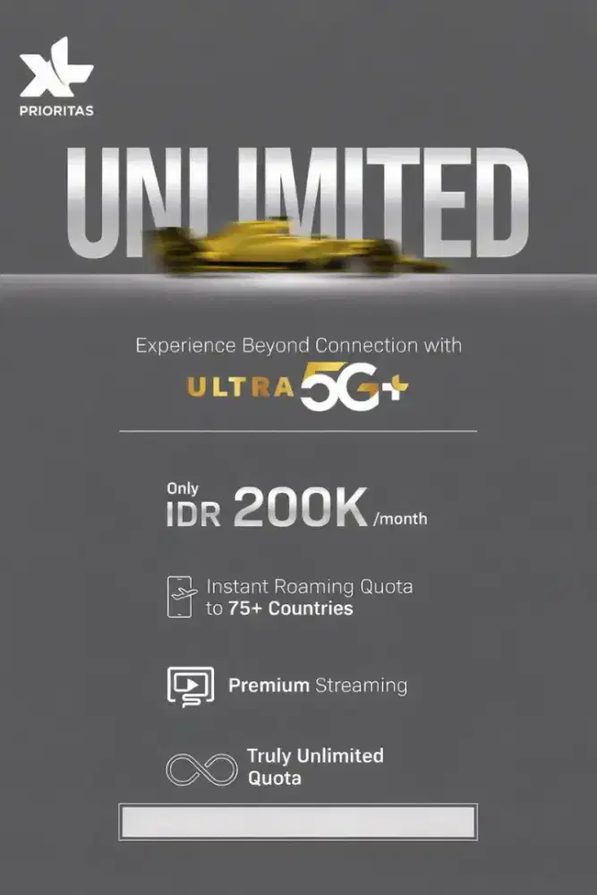 Nomer XL Kuota Unlimited 30hari