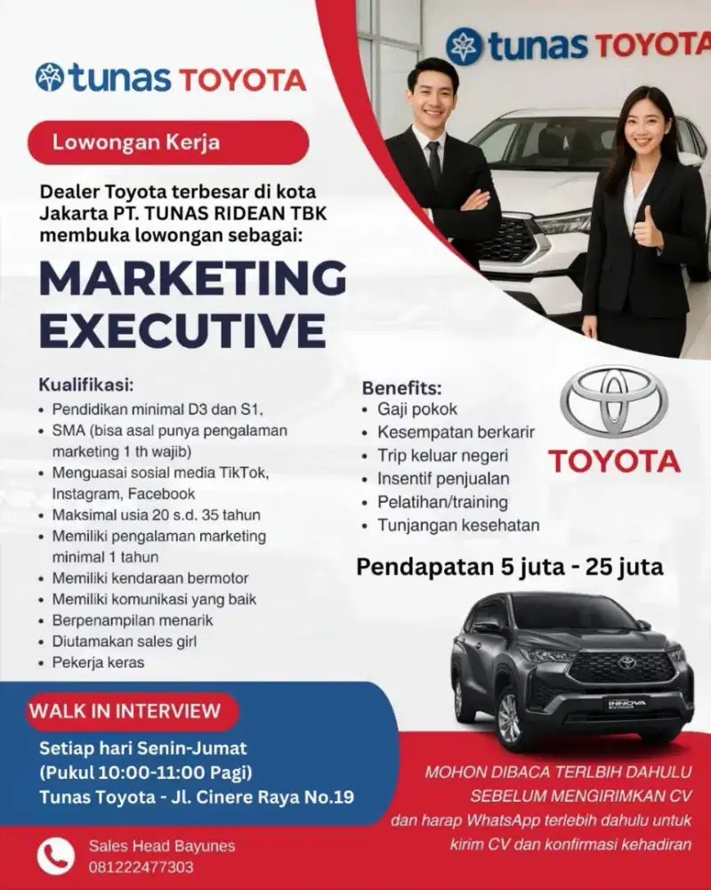 Sales Toyota Cinere