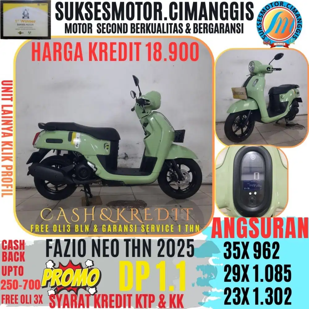 DP 1.1 FAZIO NEO PROMOTERMURAH CASHBACK UPTO700RBU FREEOLI3X