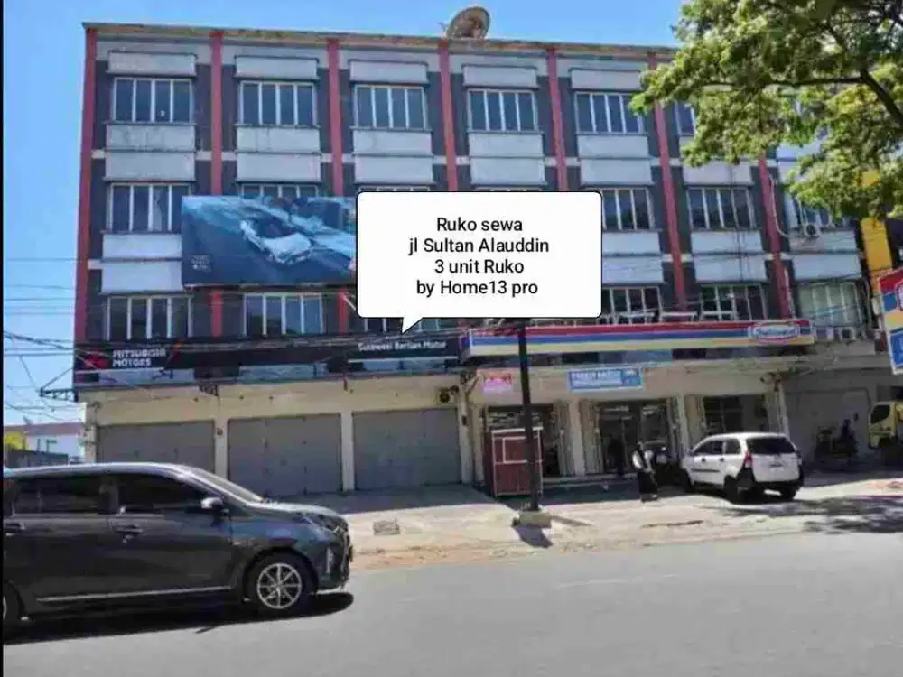 Ruko sewa jl Alauddin Makassar 3 petak Ruko dekat Pettarani veteran