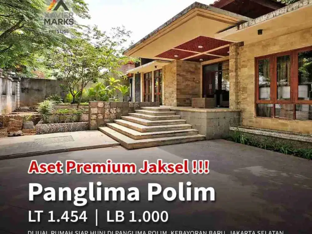 FOR SALE RUMAH (Siap Huni) DI PANGLIMA POLIM KEBAYORAN BARU JAKARTA SELATAN
2 SHM
2 SHM
Luas Tanah  1.454m2 ( fisik 1.472m2 )
Luas Bangunan . ± 1000m2
1.5 lantai
Kamar Tidur. 7+2
Kamar Mnandi  4+1
Listrik 10.600 watt
Swimming pool
Garasi 4 mobil
Carport 7