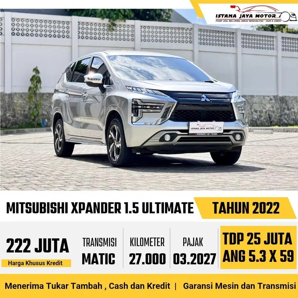 KM 27RB Mitsubishi Xpander Ultimate 1.5 AT 2022 Silver Facelift