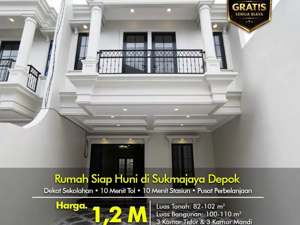 Rumah Lavista Japat Nyaman - Strategis di Sukmajaya, Depok