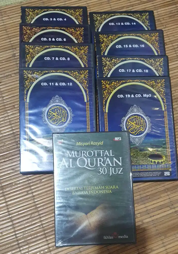 VCD murattal Al Quran 30 juz dn murotal Al Quran disertai bh indonesia