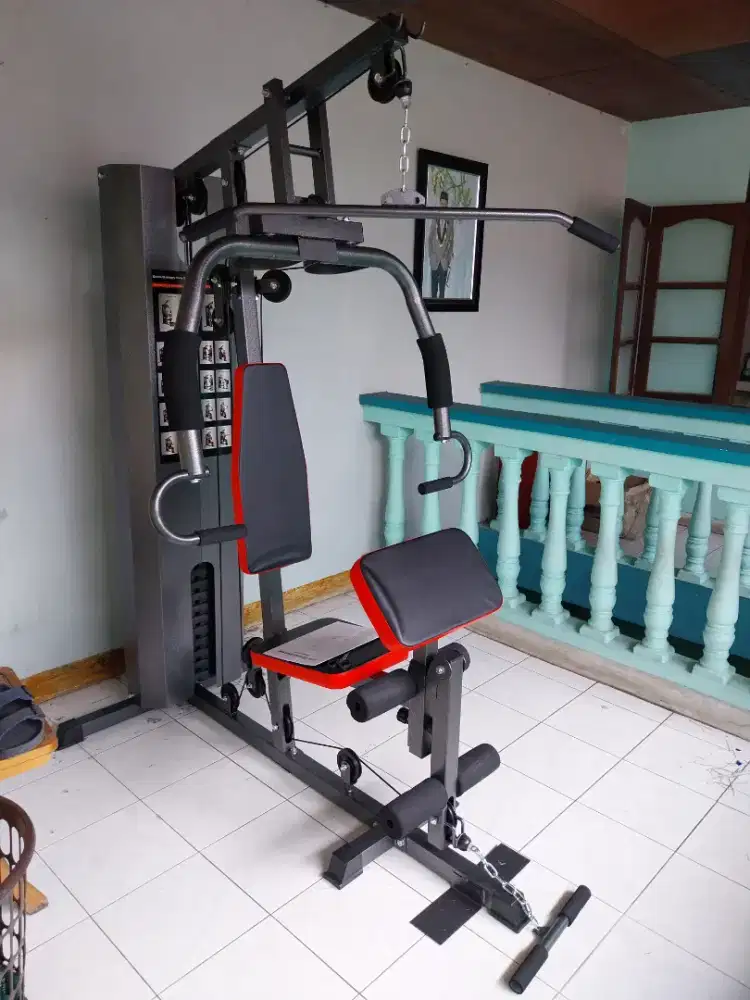 BARU ALAT FITNESS OLAH RAGA HOME GYM 1 SISI KIRIM PLUS RAKIT COD