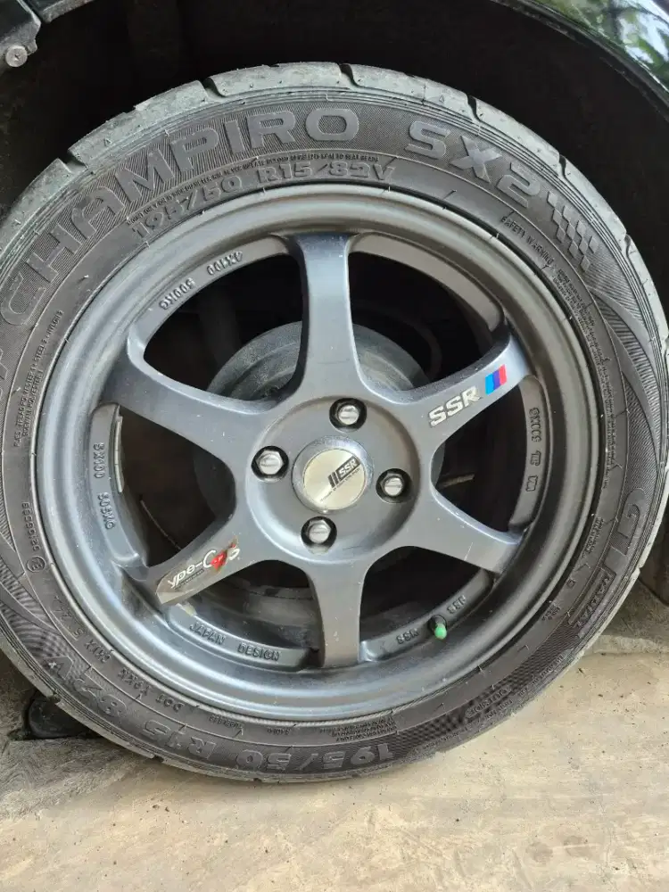 Velg SSR R15 + ban 195/50, cari kembalian