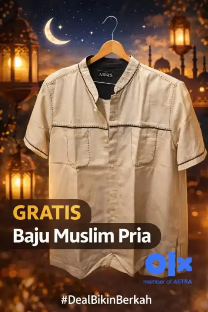 Baju Muslim Pria Ukuran M lengan pendek