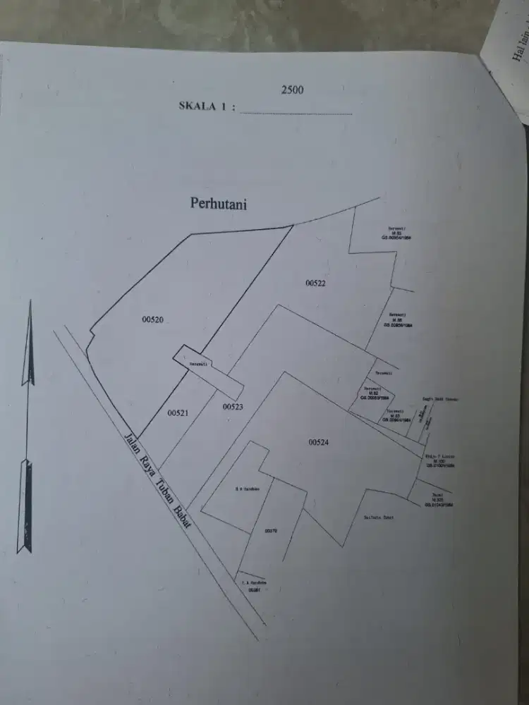 Di jual tanah luas 17.709 m2 jalan raya tuban babat