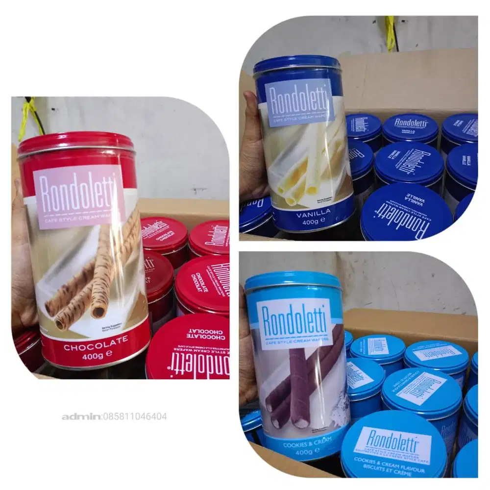 Wafer rondoleti karton isi 12 kaleng