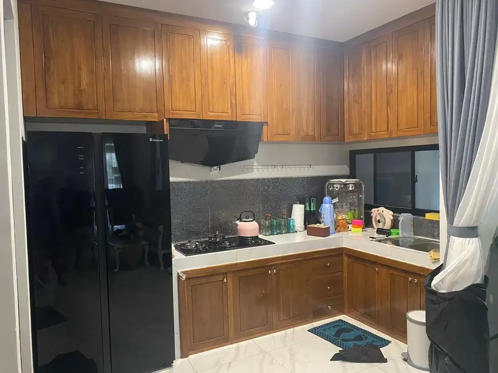 Custom kitchen set kayu jati asli