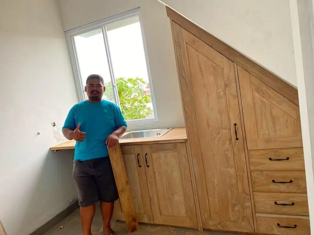 Kitchen set laundry room kayu jati