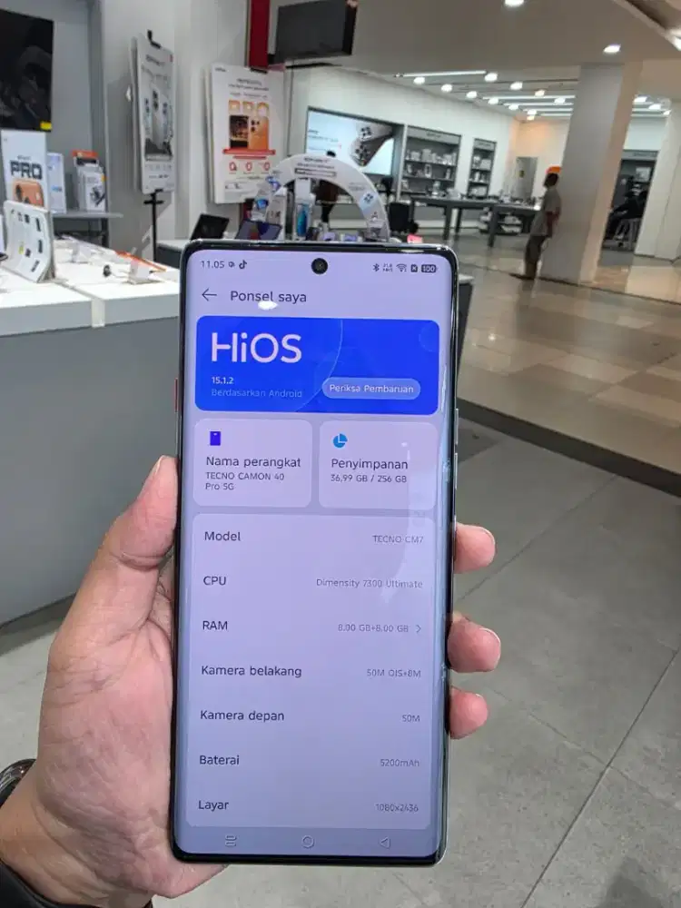 Second Camon 40 Pro 5G 8+8/256GB ex display 3.9jt