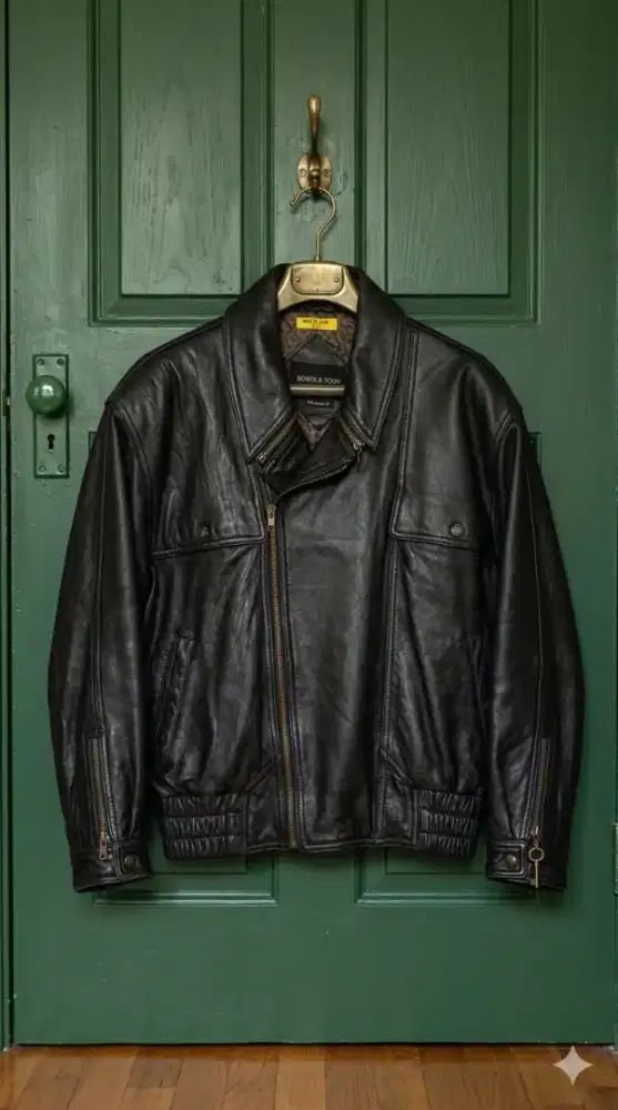 Jaket kulit asli import