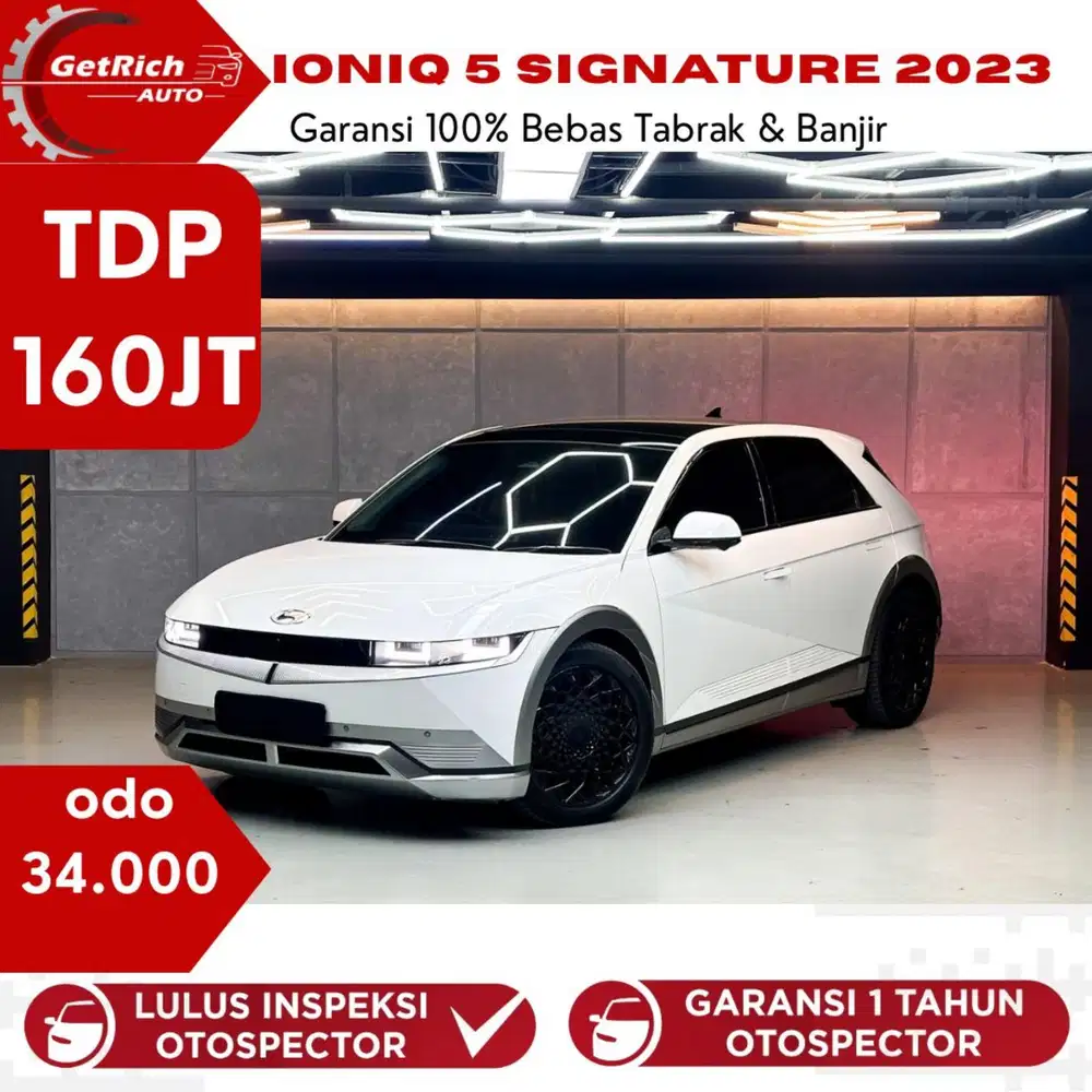 HYUNDAI IONIQ 5 LONG RANGE LISTRIK 2023 BLUE LINK putih