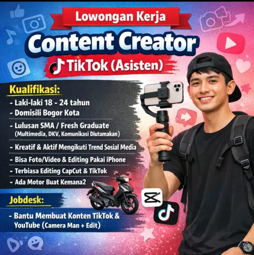 LOWONGAN CONTENT CREATOR SUPORT