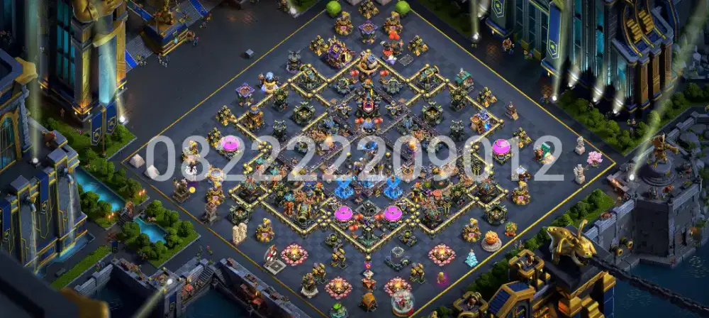 coc Clash of Clans TH18 langka dekorasi batu