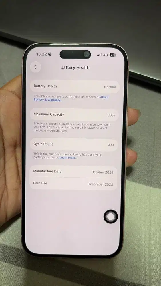 IPHONE 15 PINK 128GB SECOND