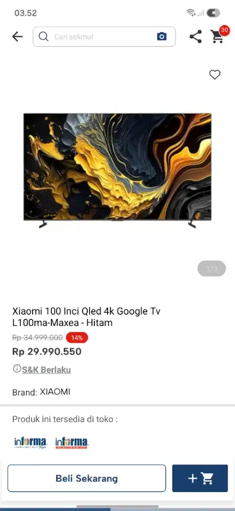 Promo tv xiaomi 100 inc google tv