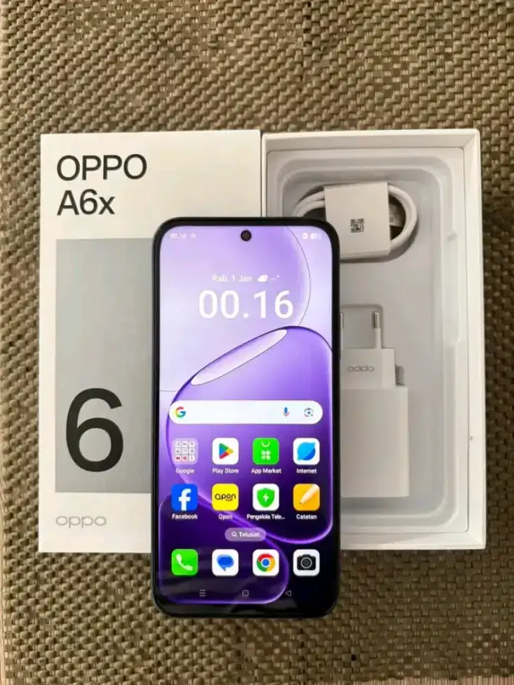 Oppo A6X 6+6 128Gb barang baru belum pernah terpakai lengkap