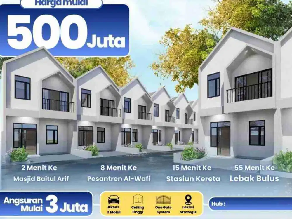 Dijual Rumah Baru Cluster Bisa KPR Mewah Murah Duren Seribu Bojongsari Kota Depok RAF