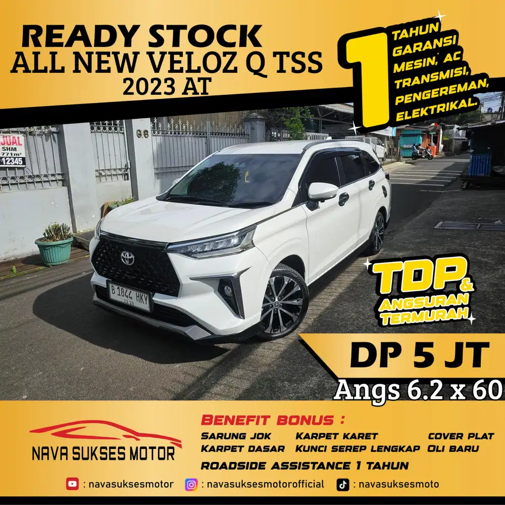 TDP 5 Jt Angs Termurah All New Avanza Veloz Q TSS 2023 Matic Low Km