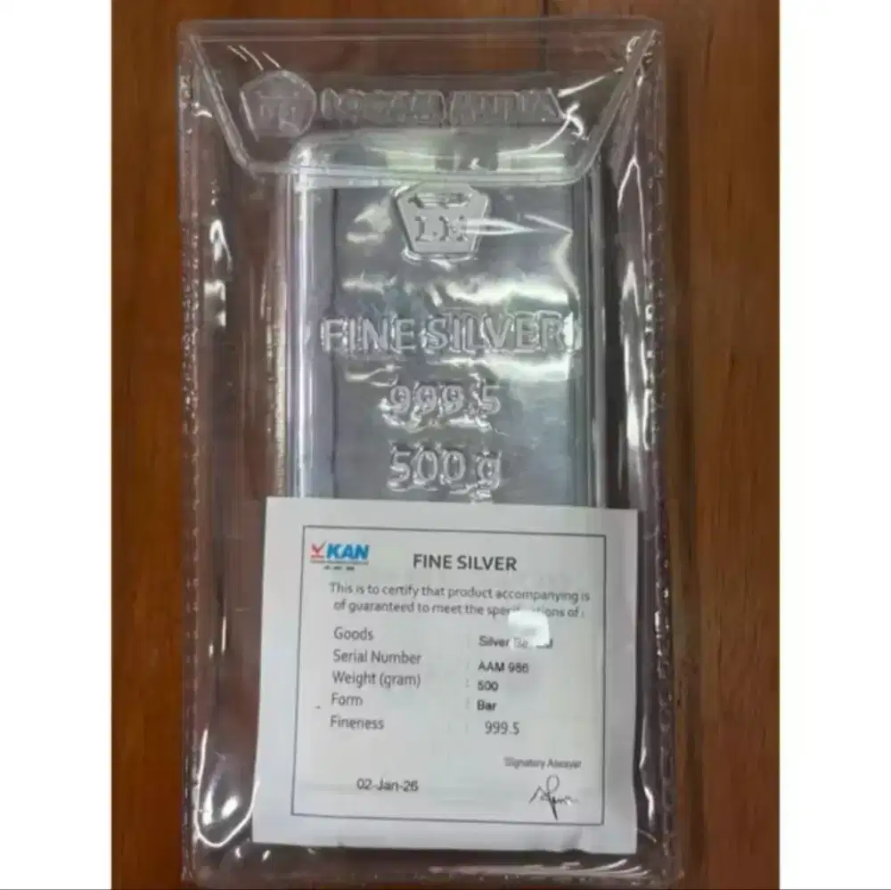 Di jual perak Antam 500 gram ori plus sertifikat nya