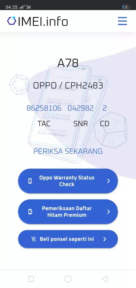 Dijual Oppo a78 5g ram8/128